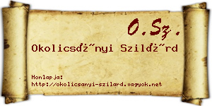 Okolicsányi Szilárd névjegykártya